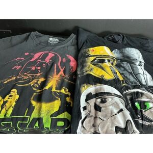 STAR WARS Tshirts Darth Vader StormTrooper Rogue One Skywalker Mens M Lot‎ Of 2